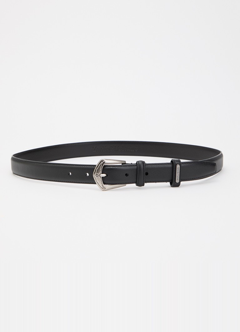 Zadig&Voltaire Dames Jim riem van leer in de kleur Zwart