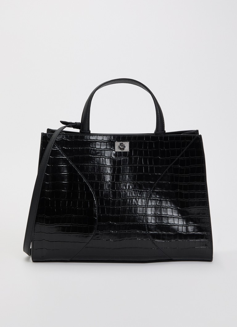 Zadig&Voltaire Dames Jack handtas van leer met afneembare schouderriem in de kleur Zwart