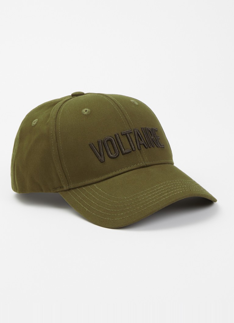 Zadig&Voltaire Dames Klelia pet met logoborduring in de kleur Donkergroen
