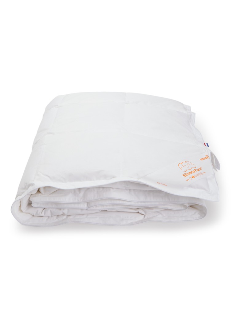 Silvana Pure Light Oranje solo dekbed met donsvulling Wit - Deal