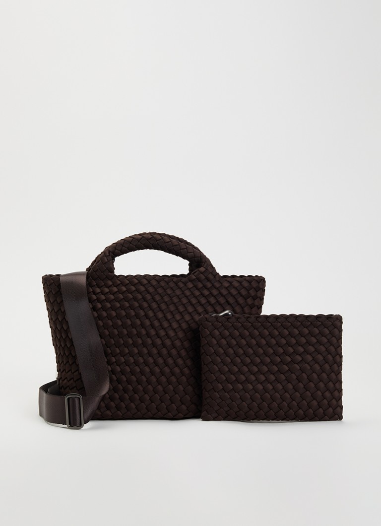 Naghedi Dames St Barths Small handtas met uitneembare etui en afneembare schouderriem in de kleur Donkerbruin, maat: 1SZ