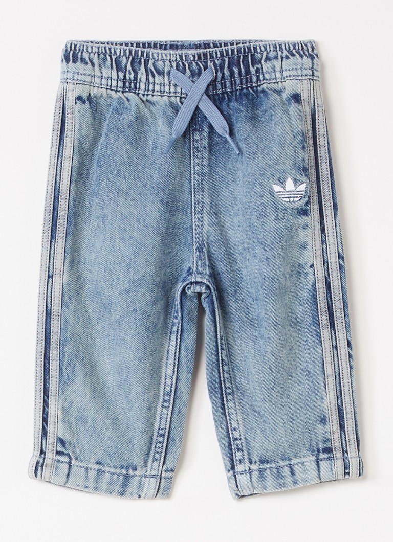 Adidas Jongens Firebird straight fit broek in de kleur Indigo, maat: 92