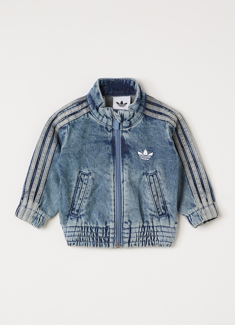 Adidas Meisjes Firebird trackvest van denim in de kleur Indigo, maat: 62