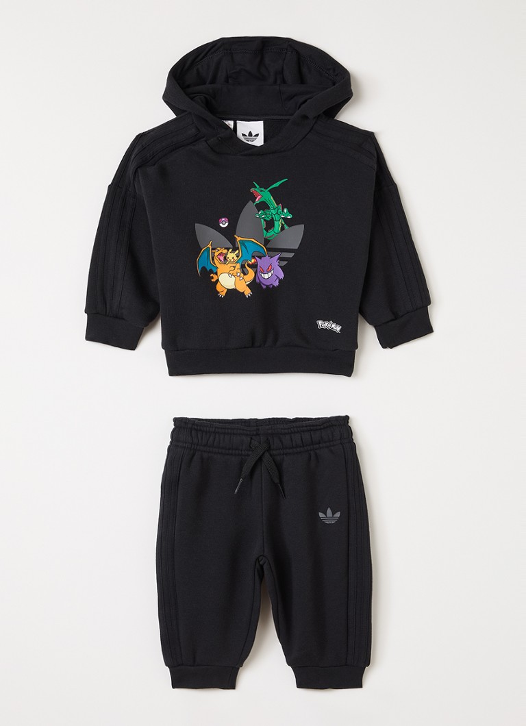 Adidas Jongens Set van hoodie met joggingbroek 2-delig in de kleur Zwart, maat: 86