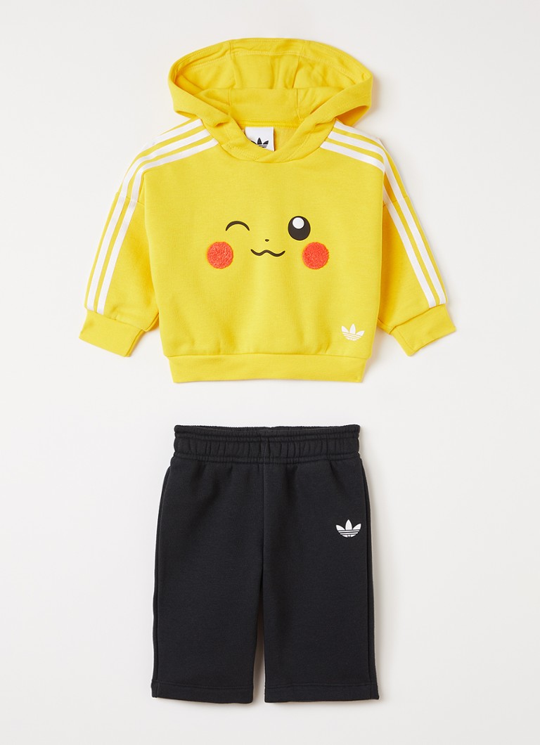 Adidas Jongens Set van hoodie met joggingbroek 2-delig in de kleur Geel, maat: 62