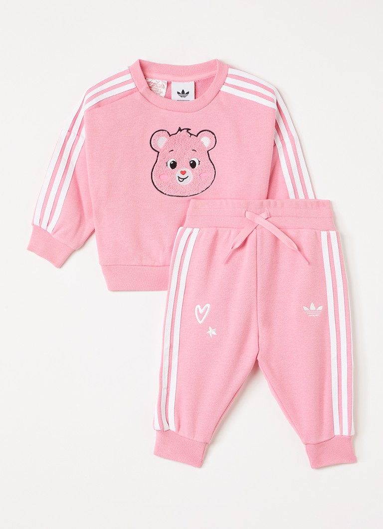 Adidas Meisjes Set van sweater met joggingbroek 2-delig in de kleur Roze, maat: 74