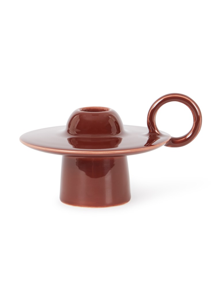 &Tradition Momento kandelaar van keramiek 8,5 cm Donkerrood - Deal