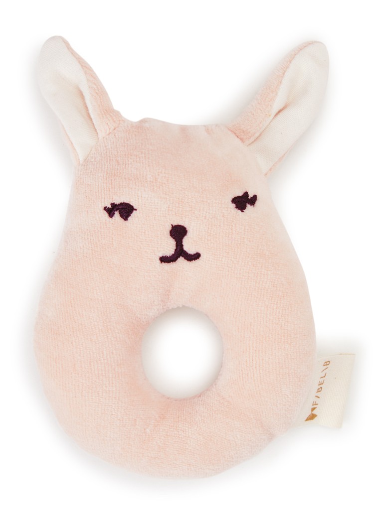 Fabelab Bunny rammelaar 14 cm in de kleur Lichtroze, maat: ONE SIZE