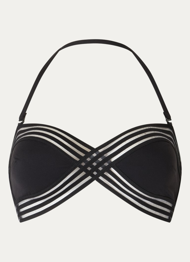 Sarda Dames Miss bandeau bikinitop met afneembare bandjes in de kleur Zwart