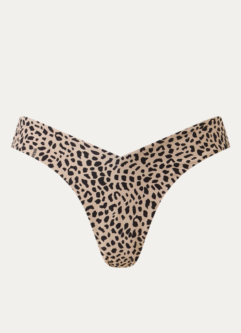 Sarda Dames Pryce brazilian bikinislip met panterprint in de kleur Beige