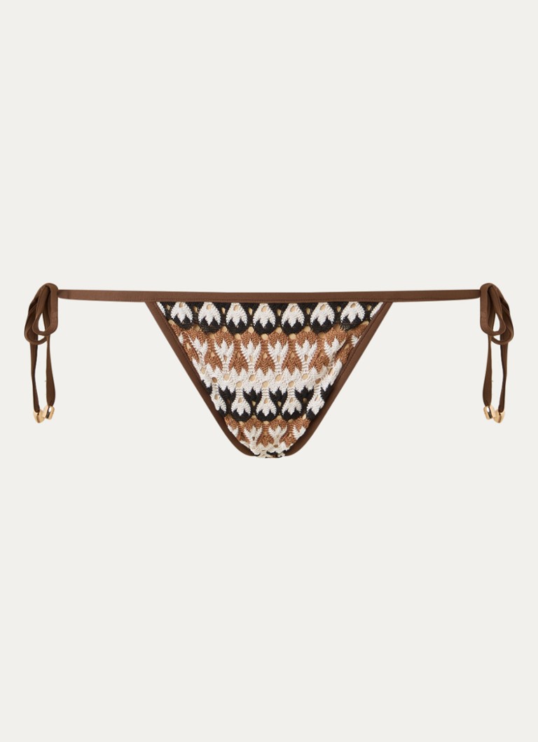 Sarda Dames Biles brazilian bikinislip van crochet in de kleur Bruin