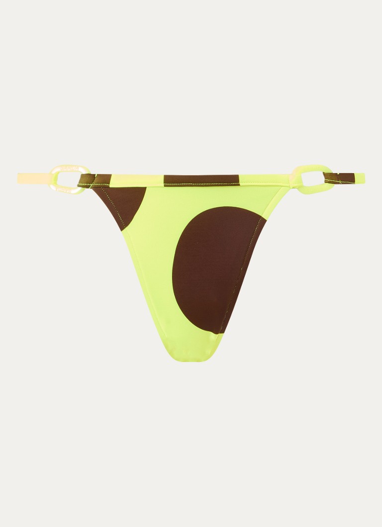 Sarda Dames Birgit bikinislip met print in de kleur Neongeel