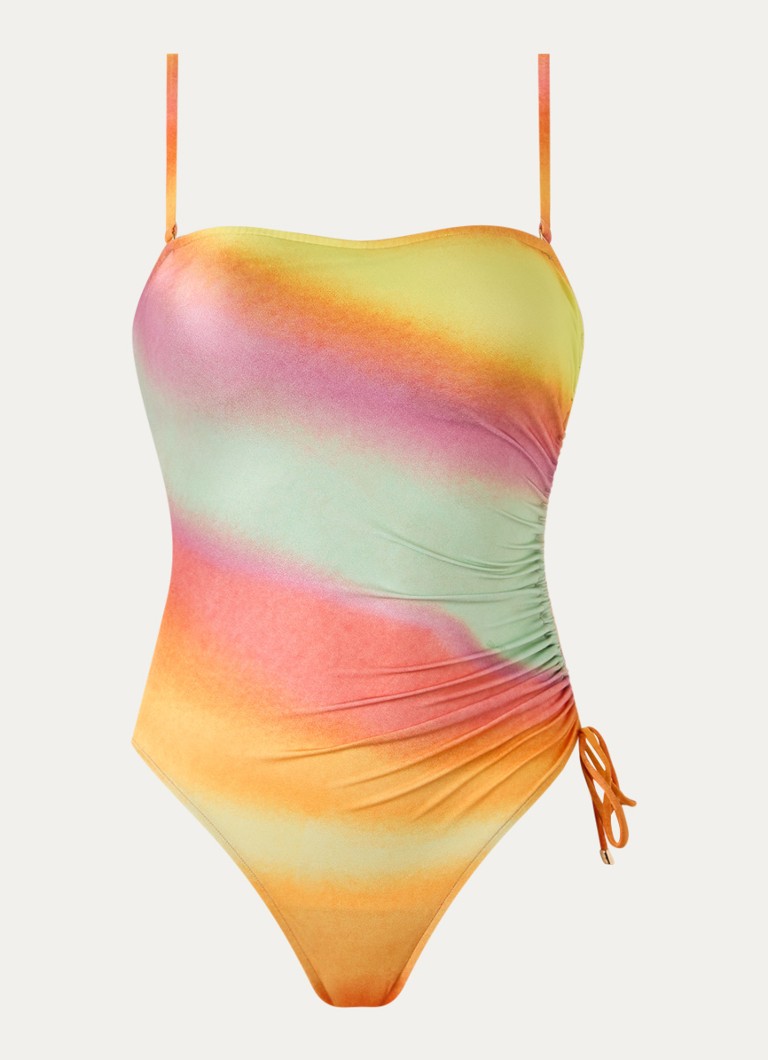 Sarda Dames Kim voorgevormd bandeau badpak met ruches in de kleur Oranje