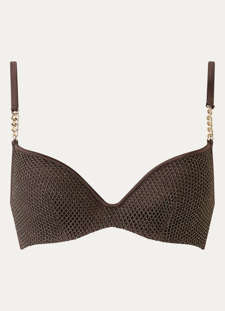 Sarda Dames Janja voorgevormde bikinitop met beugel en lurex in de kleur Donkerbruin