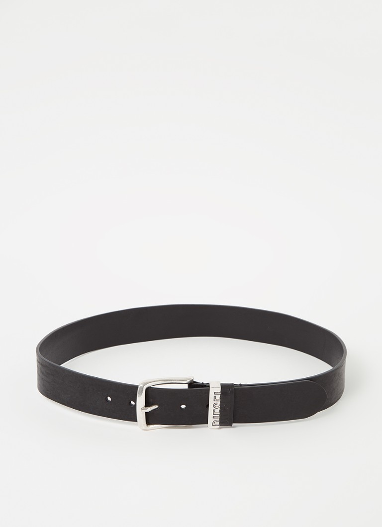 Diesel Heren B-Visible riem van leer in de kleur Zwart