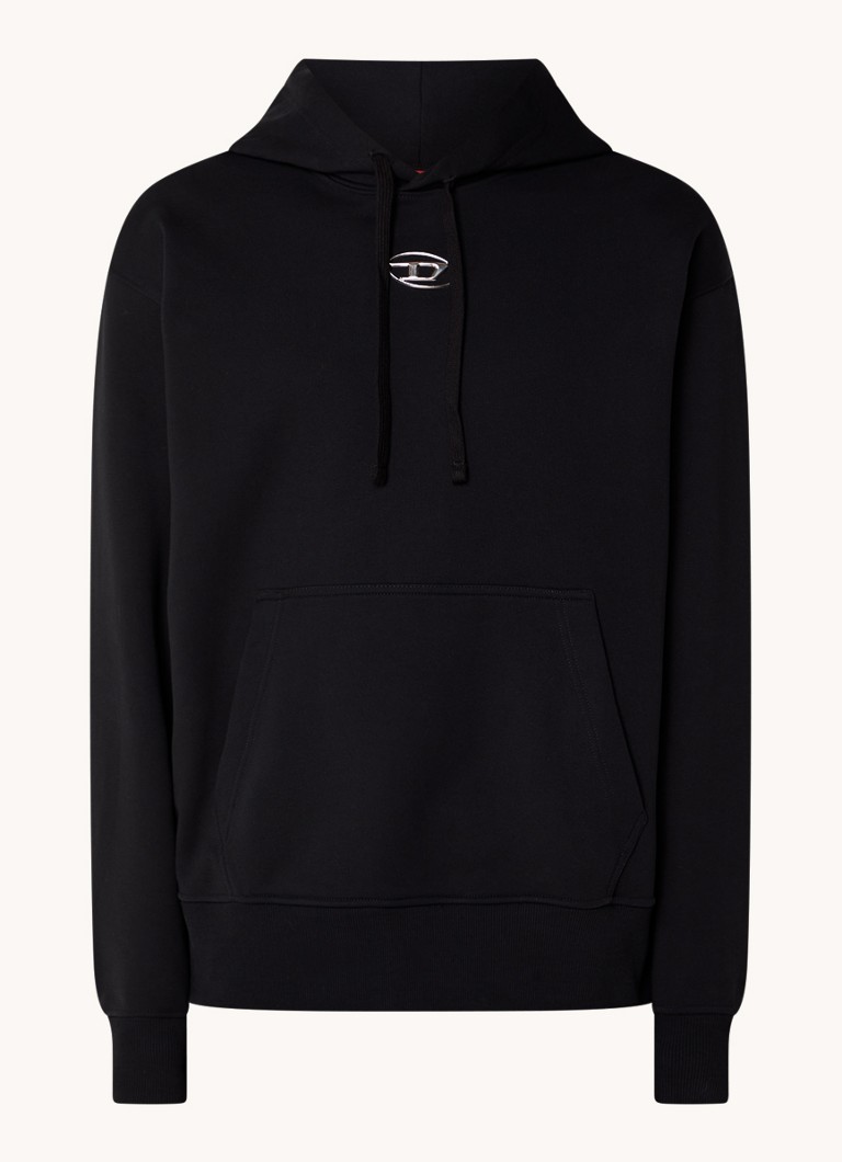 Diesel Heren S-Macs hoodie met 3D logoprint in de kleur Zwart