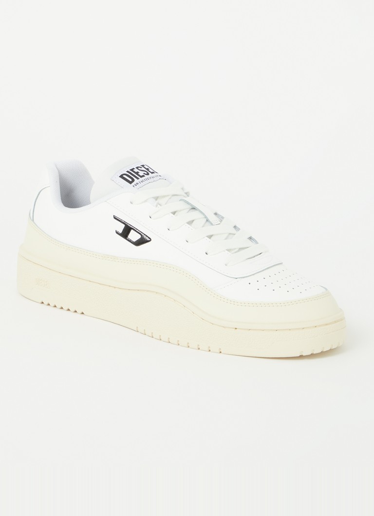 Diesel Heren S-Tracker-D sneaker van leer in de kleur Wit