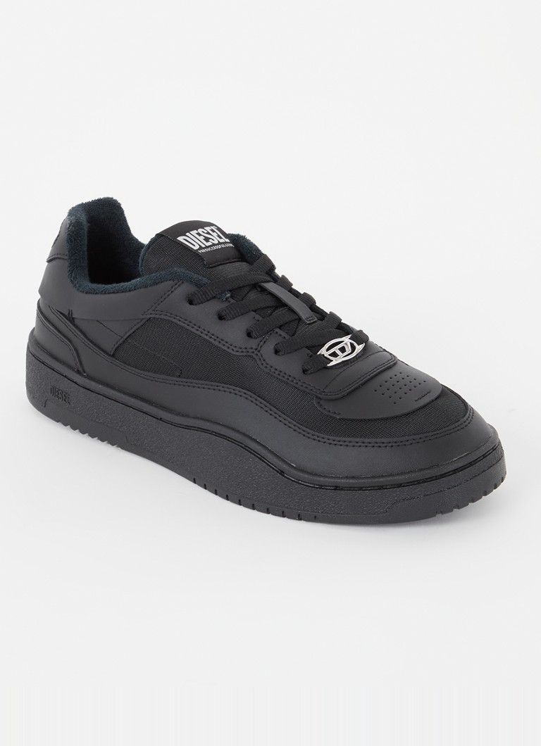 Diesel Heren S-Oval sneaker met mesh details in de kleur Zwart
