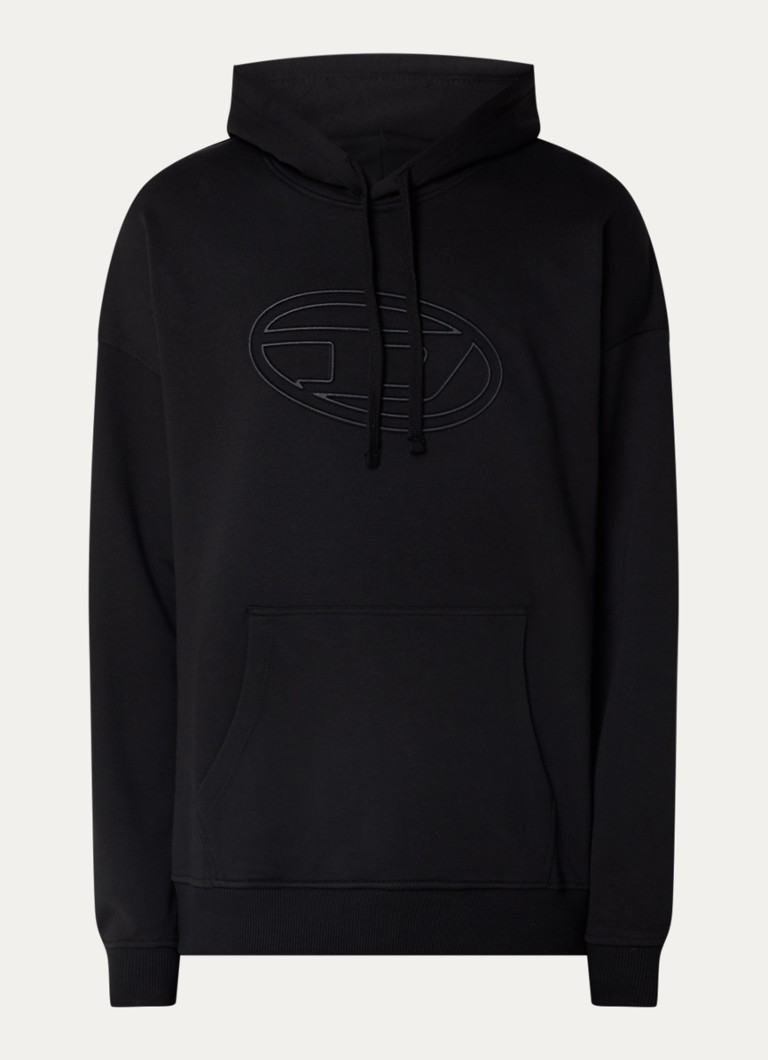 Diesel Heren S-Ummer-Bigoval hoodie met 3D logoprint in de kleur Zwart