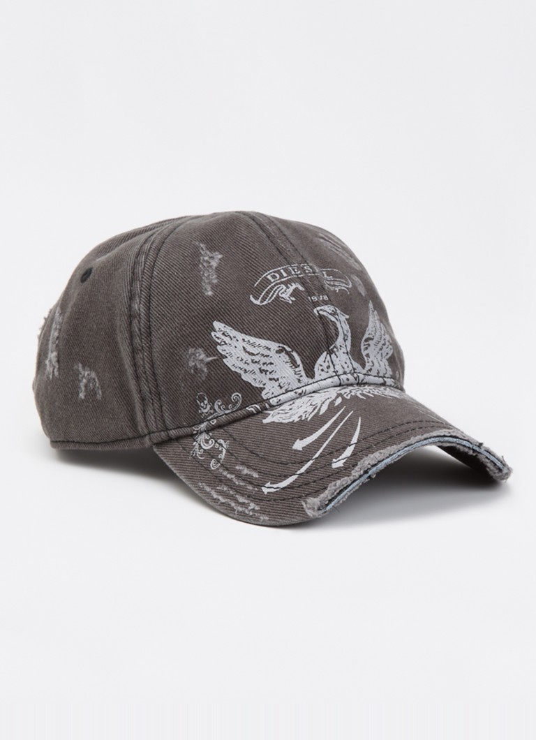 Diesel Heren C-Fenix pet met print in de kleur Donkergrijs