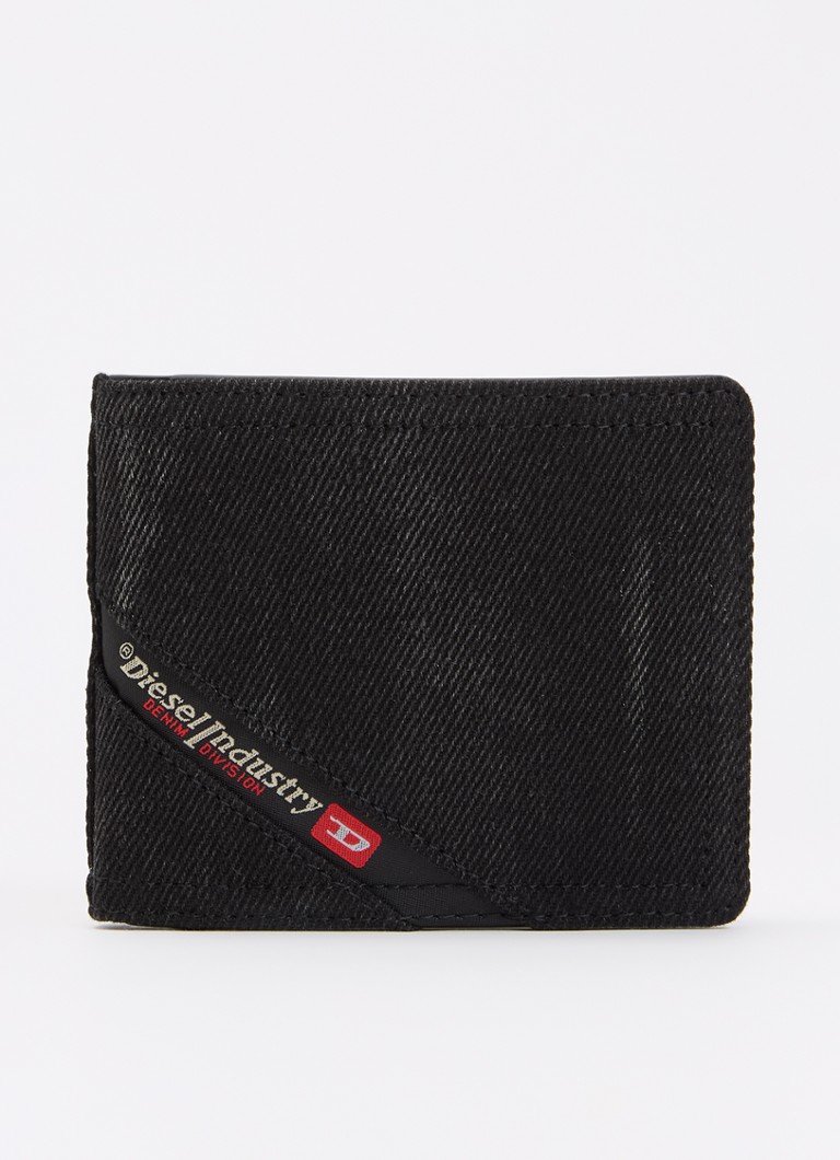 Diesel Heren Portemonnee van denim in de kleur Zwart