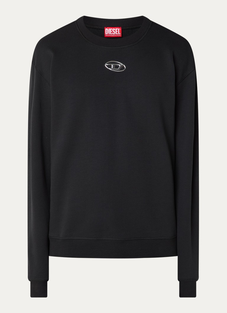 Diesel Heren S-Norm-Iod sweater met logo in de kleur Zwart