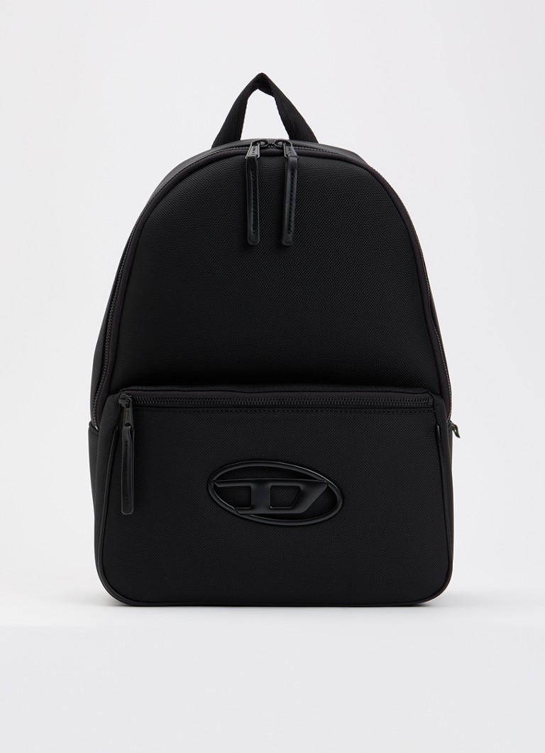 Diesel Heren Holi-D rugzak met logo en 13 inch laptopvak in de kleur Zwart