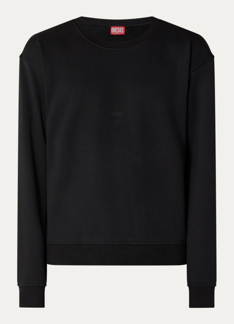 Diesel Heren S-Norm sweater met logoborduring in de kleur Zwart