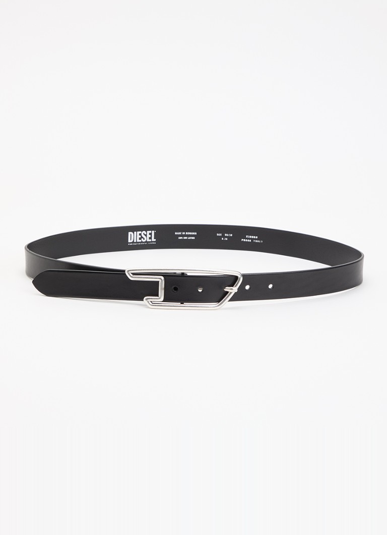 Diesel Dames B-D Line 30 riem van leer in de kleur Zwart