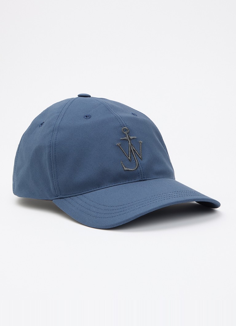 J.W. Anderson Dames Pet met logoborduring en details van kalfsleer in de kleur Petrol, maat: One Size