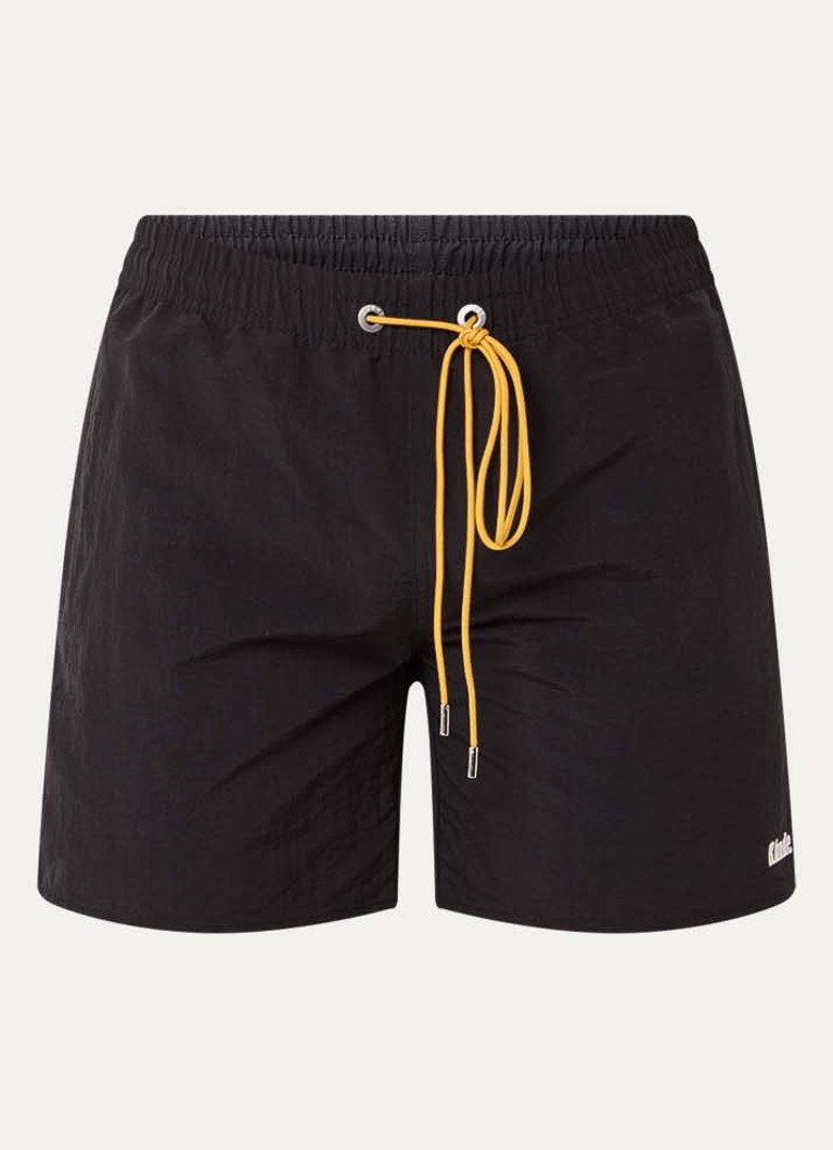 Rhude Heren Zwemshorts met logo en steekzakken in de kleur Zwart, maat: S