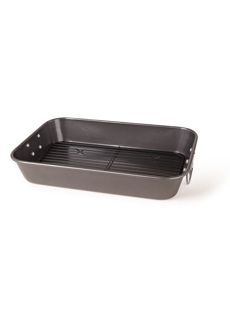 Patisse Carat braadslede met rooster 40 x 28 cm Donkergrijs - Deal