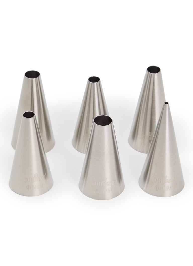 Patisse Accessories ronde spuitmondjes set van 6 Zilver - Deal