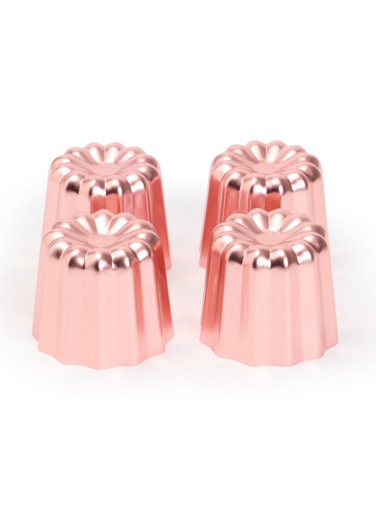Patisse Accessories canelé vormen set van 4 Roségoud - Deal