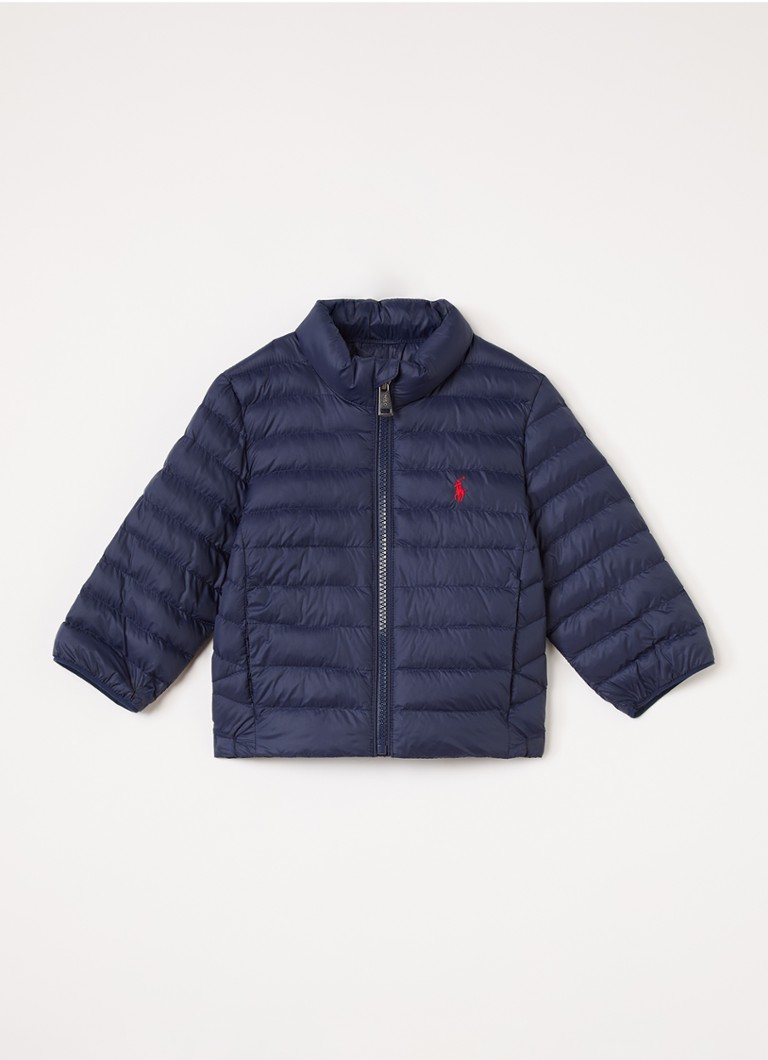Ralph Lauren Jongens Gewatteerde jas met steekzakken in de kleur Donkerblauw, maat: 92