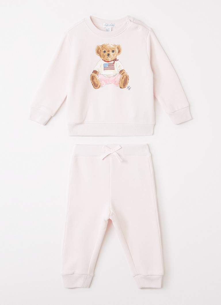 Ralph Lauren Jongens Set van bomberjack met joggingbroek 2-delig in de kleur Lichtroze, maat: 24M