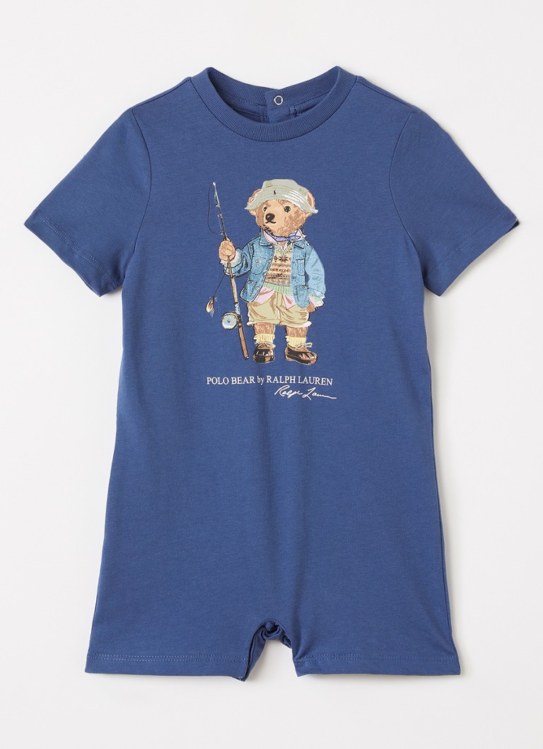 Ralph Lauren Jongens Babypak met logoprint in de kleur Donkerblauw, maat: 9M