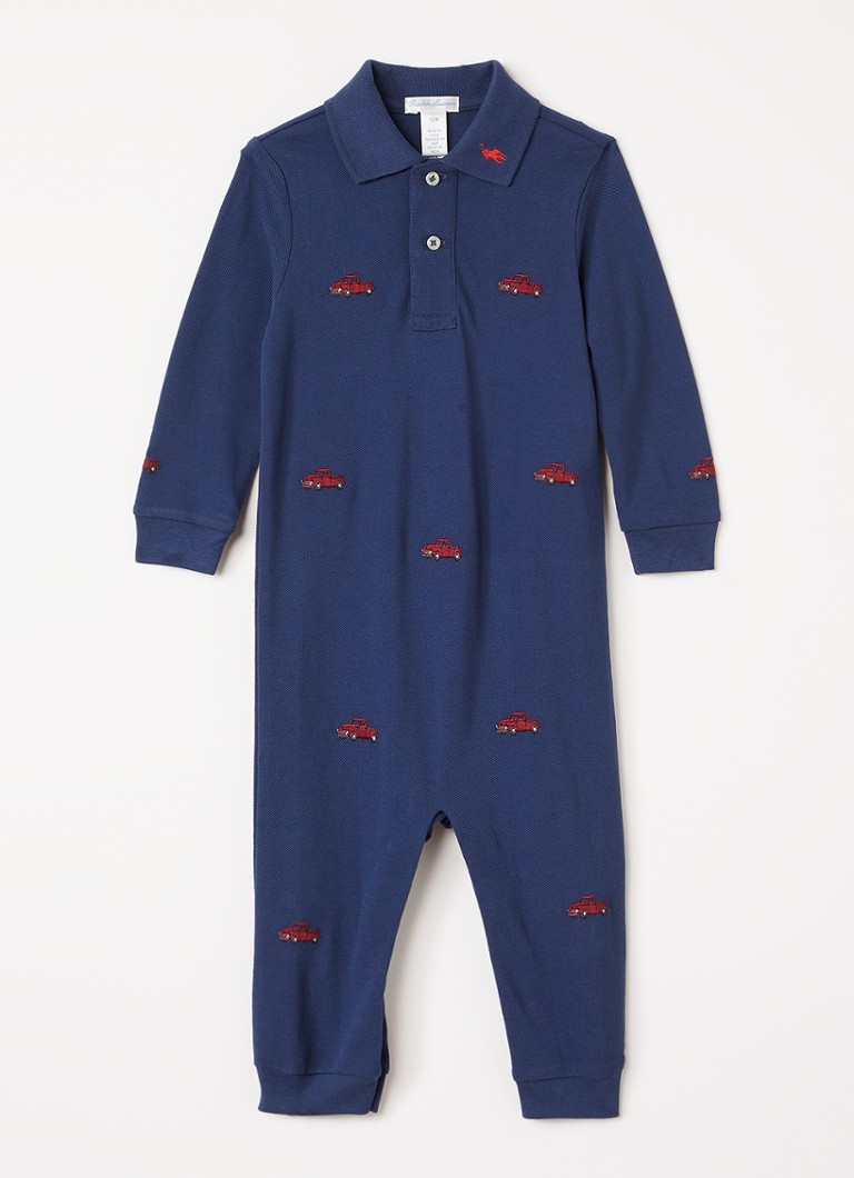 Ralph Lauren Jongens Babypak met borduring in de kleur Donkerblauw, maat: 3M=62