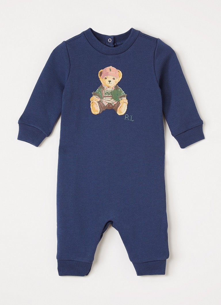 Ralph Lauren Jongens Babypak met logoprint in de kleur Donkerblauw, maat: 3M=62