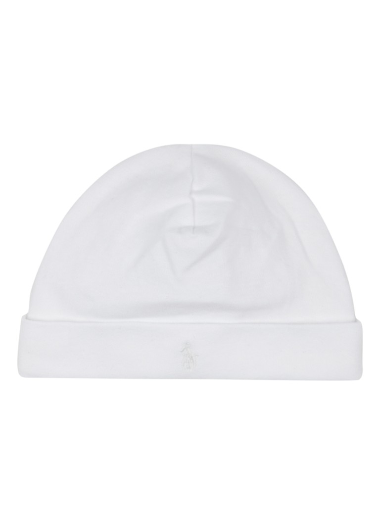 Ralph Lauren Meisjes Babymuts met logo in de kleur Wit, maat: 1 SIZE