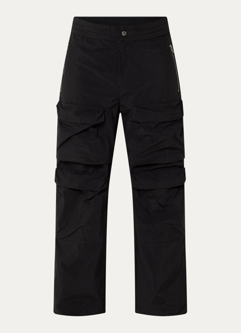 Diesel Heren P-Danzel straight fit cargobroek met klepzakken in de kleur Zwart