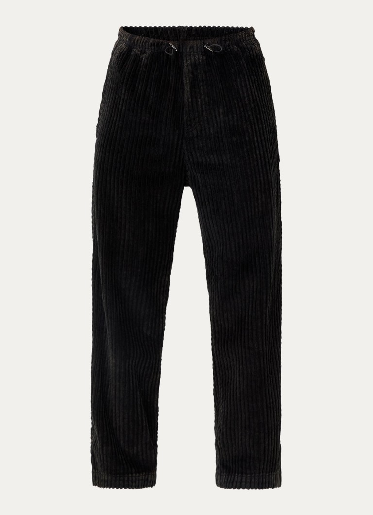Diesel Heren P-Martial loose fit broek van corduroy met trekkoord in de kleur Donkerbruin
