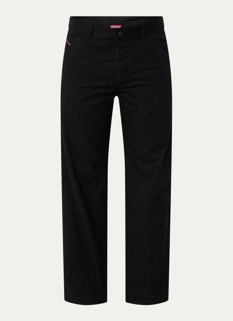 Diesel Heren P-Hant straight fit chino met steekzakken in de kleur Zwart