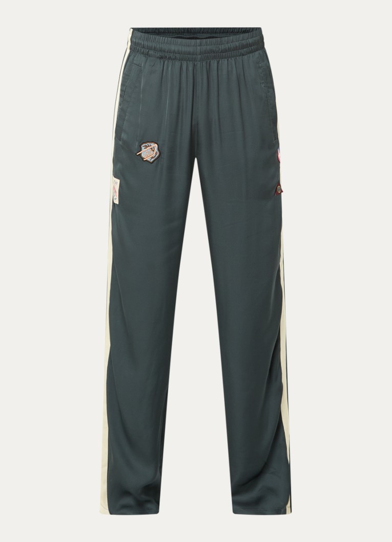 Diesel Heren P-Annu straight fit trackpants met steekzakken in de kleur Bronsgroen