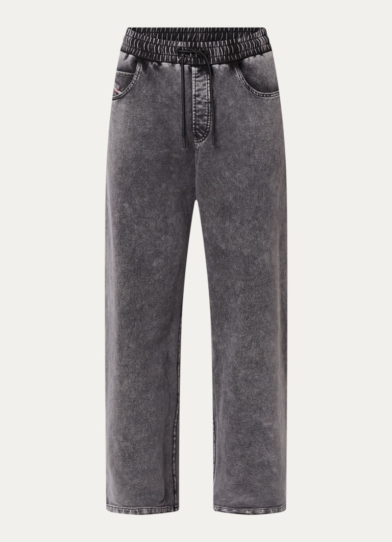 Diesel Heren P-Stuk loose fit joggingbroek met steekzakken in de kleur Donkergrijs
