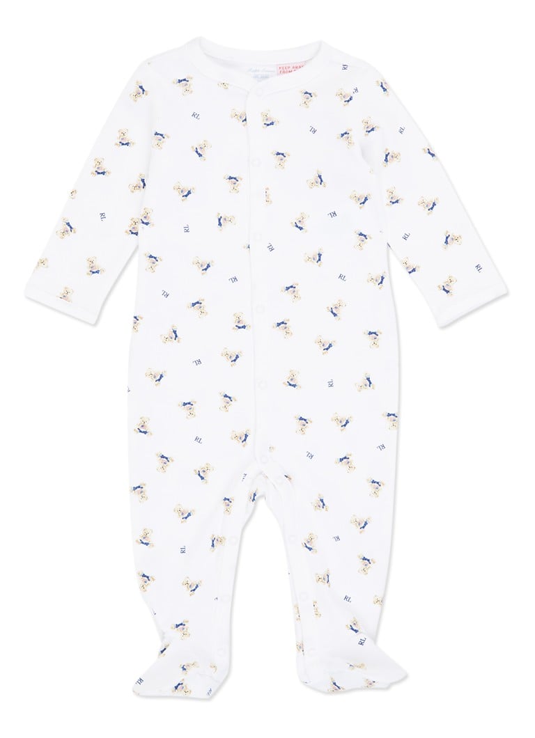 Ralph Lauren Jongens Babypak met logoprint in de kleur Wit, maat: 74
