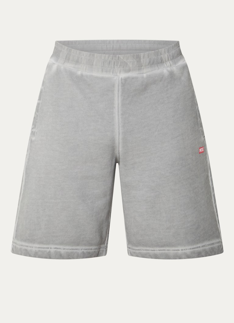 Diesel Heren P-Crown-V1 loose fit korte joggingbroek met steekzakken in de kleur Grijs