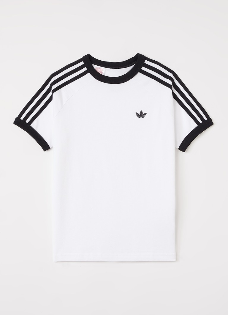 Adidas Jongens T-shirt met logoborduring in de kleur Wit, maat: 176