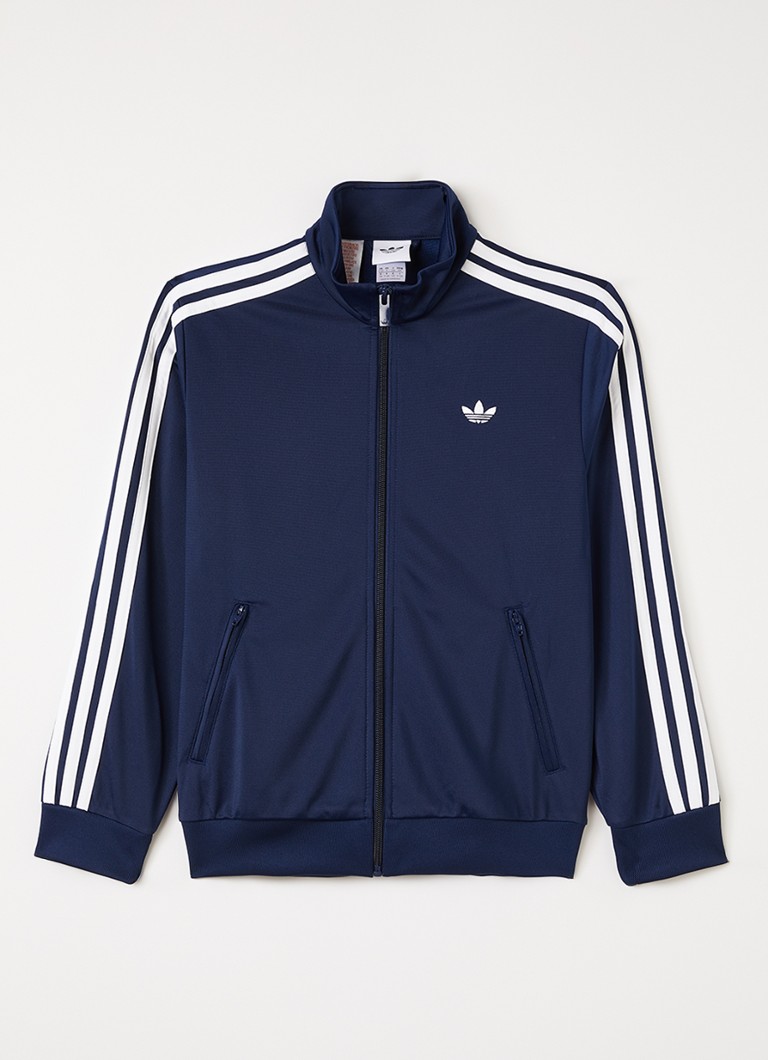 Adidas Jongens Firebird trackvest met logo in de kleur Donkerblauw, maat: 140