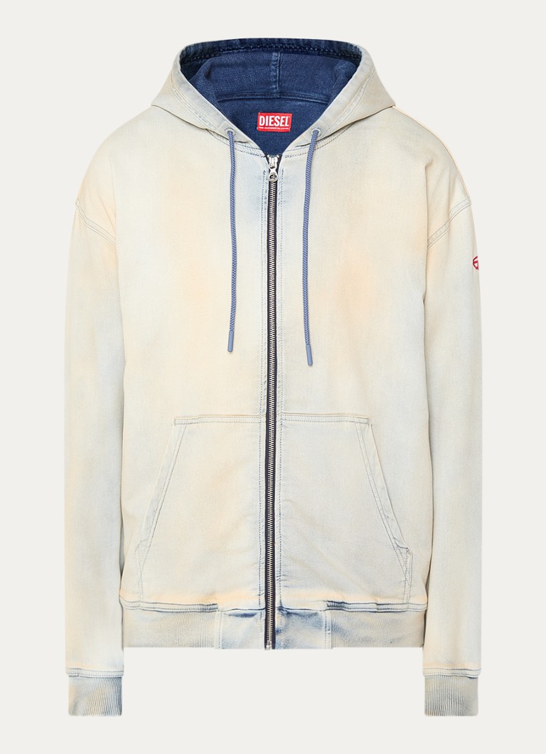 Diesel Heren D-Gir-S sweatvest met capuchon in de kleur Vanillegeel